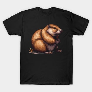 Pixelated Beaver Artistry T-Shirt